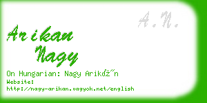 arikan nagy business card